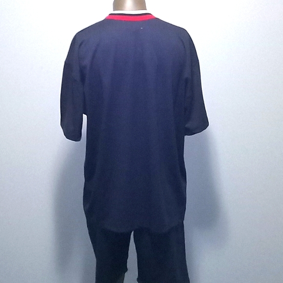 Comfortable & Rare 2pc Dark Blue Short sleeve short set by FUBU - Picture 12 of 16